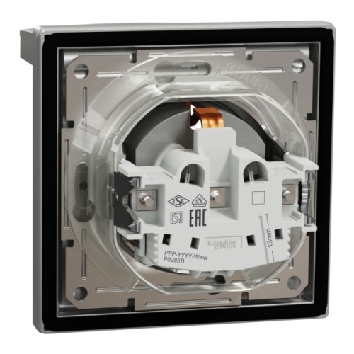 Розетка Schneider Electric ASFORA з кришкою IP44, алюміній (EPH3100361)