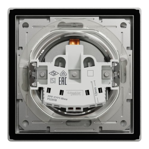 Розетка Schneider Electric ASFORA з кришкою IP44, алюміній (EPH3100361)