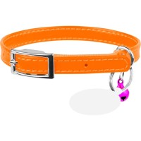 Нашийник для тварин WAUDOG Glamour з QR паспортом Д 17-20 см помаранчевий (32754)