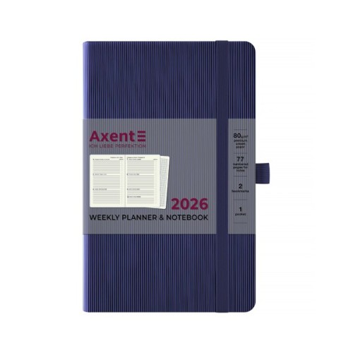 Тижневик Axent датований 2026 Partner Lines 125х195, темно-синій (8515-26-02-A)