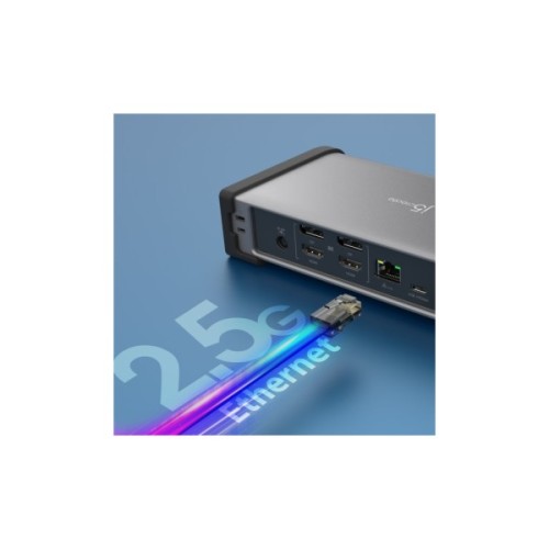 Порт-реплікатор J5create Dock-Station USB-C 15-in-1 (HDMI/DP/PD/USB-A/USB-C/LAN/картридер/audio) (JTD568-EN)