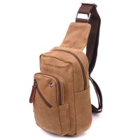 Сумка Vintage Чоловіча через плече текстильна Коричнева (21230)
