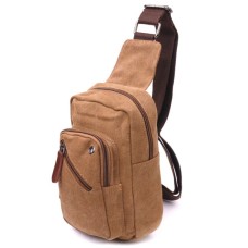 Сумка Vintage Чоловіча через плече текстильна Коричнева (21230)