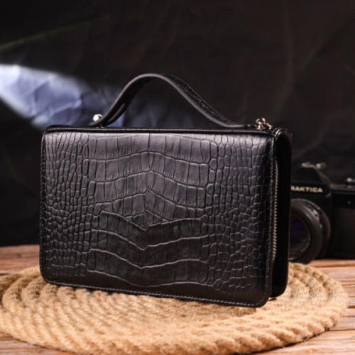 Сумка Canpellini З натуральної шкіри Чорна (21570)