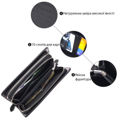 Сумка Canpellini З натуральної шкіри Чорна (21570)