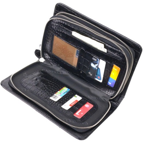 Сумка Canpellini З натуральної шкіри Чорна (21570)