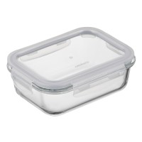 Харчовий контейнер Ardesto Gemini прямокутний, 0.66л, боросилікатне скло, прозорий (AR1260BRC)