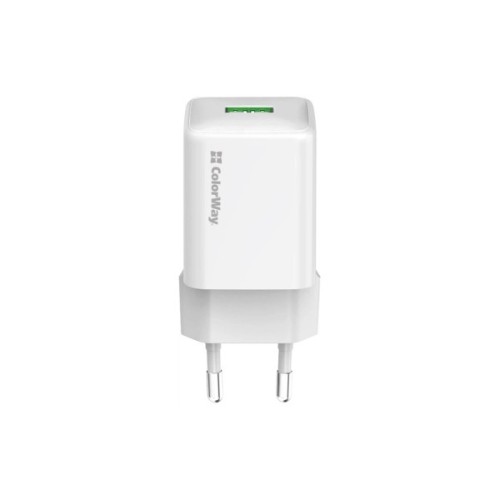 Зарядний пристрій ColorWay USB QC3.0 18W white (CW-CHS063Q-WT)