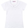 Футболка дитяча Matilda з коротким рукавом і мереживною оборкою (7134-164G-white)