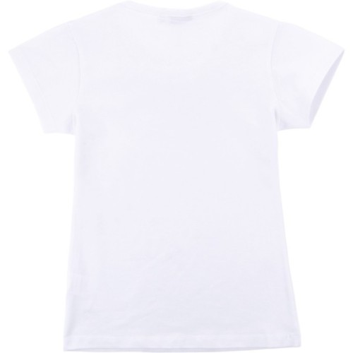 Футболка дитяча Matilda з коротким рукавом і мереживною оборкою (7134-164G-white)