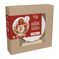 Картина по номерам Rosa Заквітчана", кругла, 15 см, з мольбертом (4823098548720)