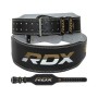 Атлетичний пояс RDX 6 шкіряний Black Gold M (WBS-6RB-M)