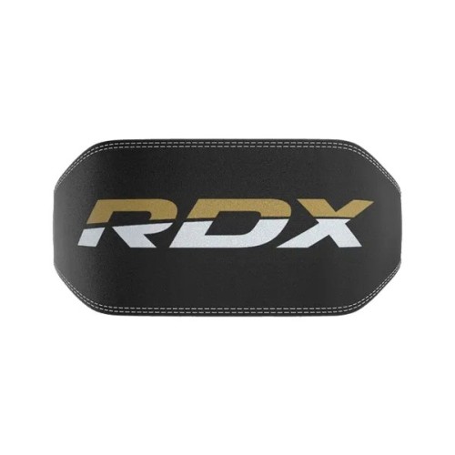 Атлетичний пояс RDX 6 шкіряний Black Gold M (WBS-6RB-M)