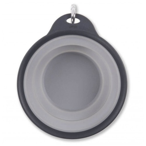 Посуд для собак Dexas Дорожня складна миска Тревел Кап з карабіном велика 480 мл (світло-сіра) (0084297309183)