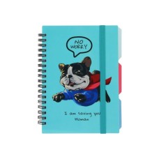 Блокнот Optima Desing 37, B6 з розділювачами 100 аркушів, клітинка (O20358-37)