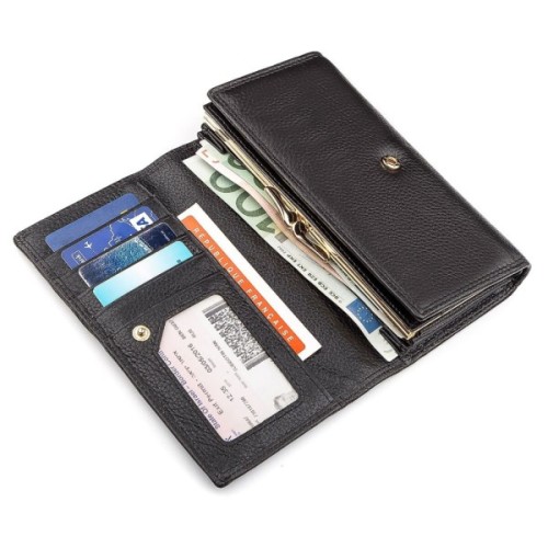 Гаманець Boston З натуральної шкіри Чорний (18489)