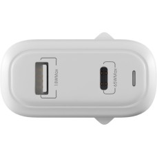 Зарядний пристрій Globex GaN 1xUSB + 1xUSB-C 65W FastPower white (GaN65WAC)