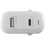 Зарядний пристрій Globex GaN 1xUSB + 1xUSB-C 65W FastPower white (GaN65WAC)