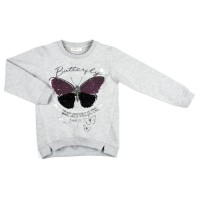 Кофта дитяча Breeze "Butterfly" (10823-134G-gray)