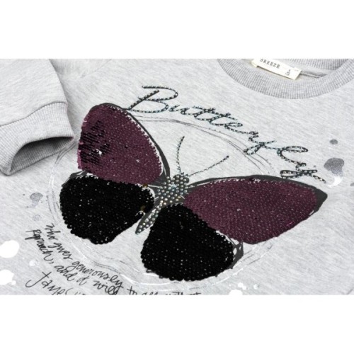 Кофта дитяча Breeze "Butterfly" (10823-134G-gray)