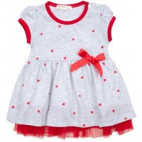 Плаття дитяче Breeze з сердечками (15643-92G-gray)