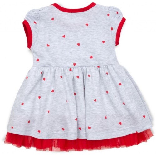Плаття дитяче Breeze з сердечками (15643-92G-gray)