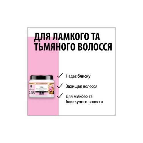 Маска для волосся Gliss 4-In-1 Shine Bond-Building Hair Mask 400 мл (9000101726336)