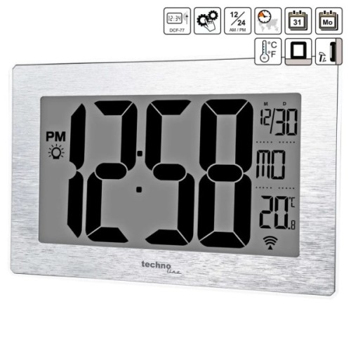 Настінний годинник Technoline WS8019 Silver (DAS301306)