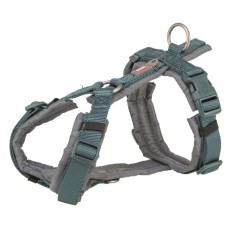 Шлея для собак Trixie Premium Трекінгова M-L 62-74 см 25 мм Синьо-сіра (4053032679047)