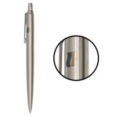 Ручка кулькова Parker JOTTER 17 UKRAINE SS CT BP Прапор жовто-синій на ковпочку (16132_T008c2)