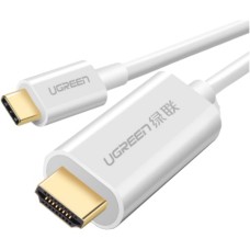 Кабель мультимедійний USB-C to HDMI M 1.5m white Ugreen (30841)