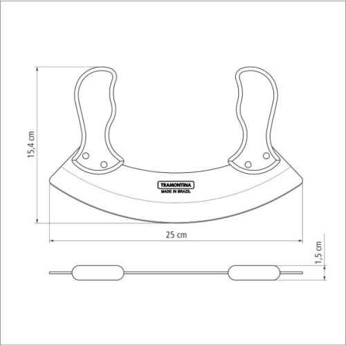 Кухонний ніж Tramontina Polywood Мезалуна (21147/190)