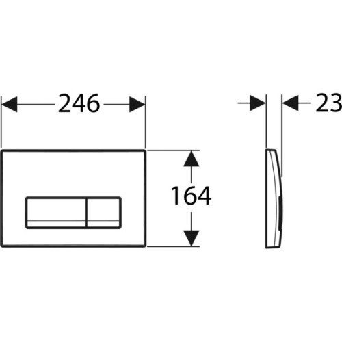 Панель змиву Geberit Delta50 чорний (115.119.DW.1)