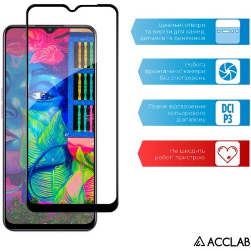 Скло захисне ACCLAB Full Glue Oppo A58 4G Black (1283126583452)
