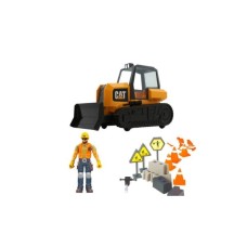 Спецтехніка Funrise міні-набір "Будівельний майданчик" Бульдозер з фігуркою та аксесуарами (83455)