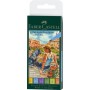 Лайнер Faber-Castell набір капілярних ручок пензликів PITT Artist Pens Brush Summer vibe, 6 кольорів (32108)