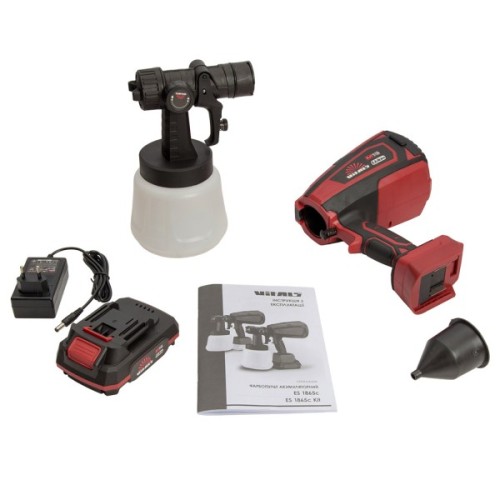 Фарбопульт Vitals Master, ES 1865с Kit, 18V, 2Ah, 0.7Nm, 650мл/хв, ЗП, 1.5кг (243608)