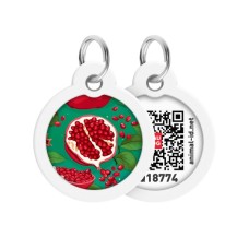 Адресник для тварин WAUDOG Smart ID з QR паспортом "Гранати", коло 30 мм (230-4052)