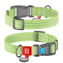 Нашийник для тварин WAUDOG Re-cotton з QR паспортом світловідбивний Ш 25 мм Д 37-58 см салатовий (02945)
