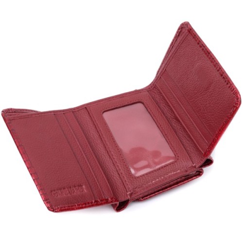 Гаманець ST Leather З натуральної шкіри Червоний (22731)