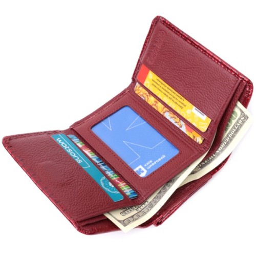 Гаманець ST Leather З натуральної шкіри Червоний (22731)