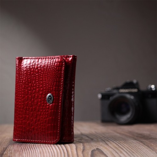 Гаманець ST Leather З натуральної шкіри Червоний (22731)