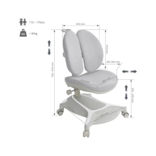 Дитяче крісло Cubby Bunias Grey