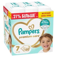 Підгузки Pampers Premium Care Розмір 7 (15+ кг) 120 шт (8006530223638)