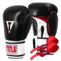 Боксерські рукавички Title Classic Leather 2.0 Black/White/Red M 12 oz (CSBGL2 M BK/WH/RD)
