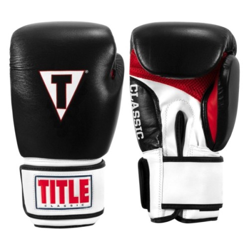 Боксерські рукавички Title Classic Leather 2.0 Black/White/Red M 12 oz (CSBGL2 M BK/WH/RD)