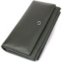 Гаманець ST Leather З натуральної шкіри Зелений (23068)