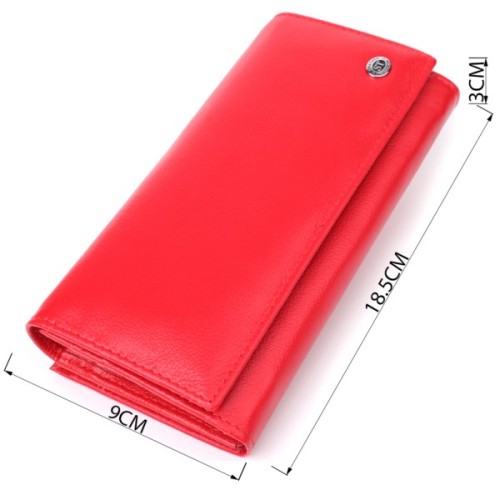 Гаманець ST Leather З натуральної шкіри Червоний (23105)