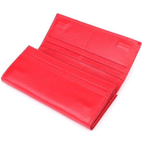 Гаманець ST Leather З натуральної шкіри Червоний (23105)