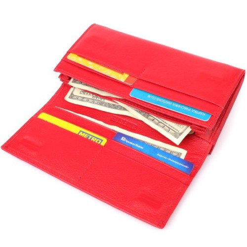 Гаманець ST Leather З натуральної шкіри Червоний (23105)